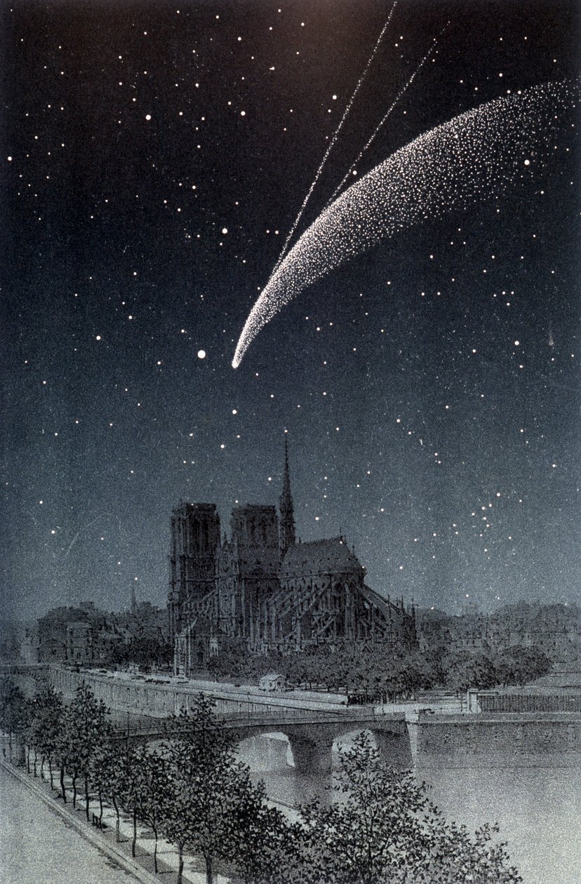 A Donati üstökös, Párizsban látható 1858. 10. 04. - Amédée Guillemin, Hachette, Párizs "" Le Ciel" című filmjében alkotó: French School