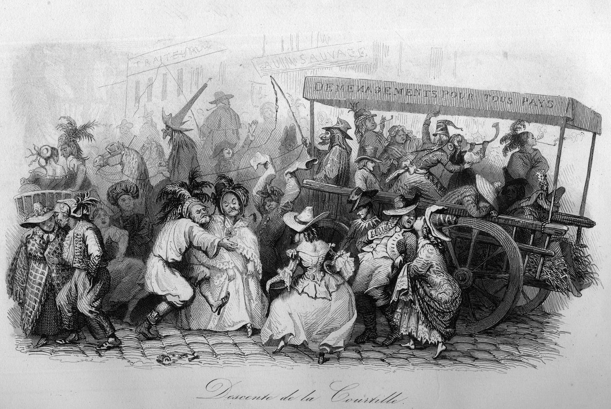 A Courtille leszármazása (Marc-Antoine Madeleine Desaugiers „Le carnival” című dala) a „”-ban – CHANS et CHANS POPULES DE LA FRANCE – 1843 – H.- L. DELLOYE, kiadó, LIBRAIRIE DE GARNIER. alkotó: French School