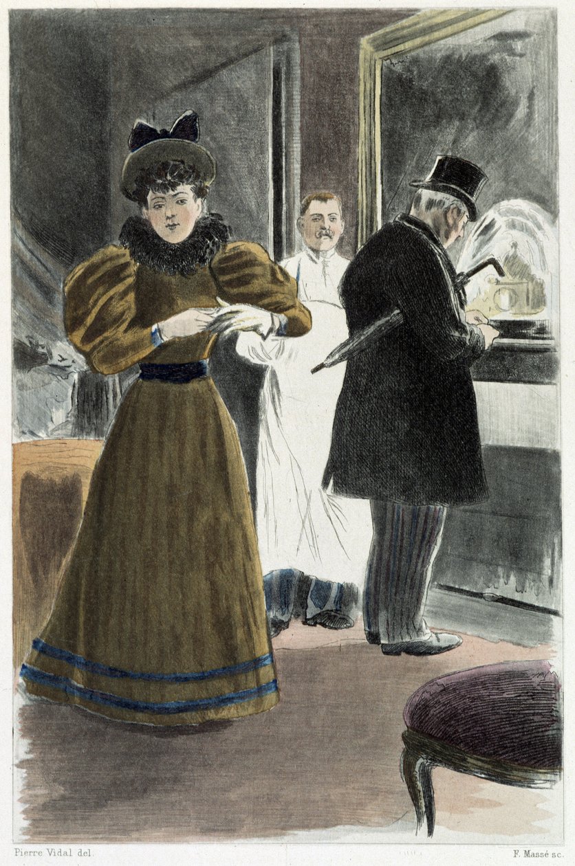 Bátorság a szállodában – Octave Uzanne „”Kortársaink” című könyvében alkotó: French School