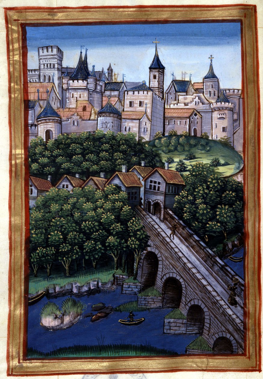 La ville de Lyon – Simphorian-Champier „” Roman de Palamus, Oroszlán meséje” című művében alkotó: French School