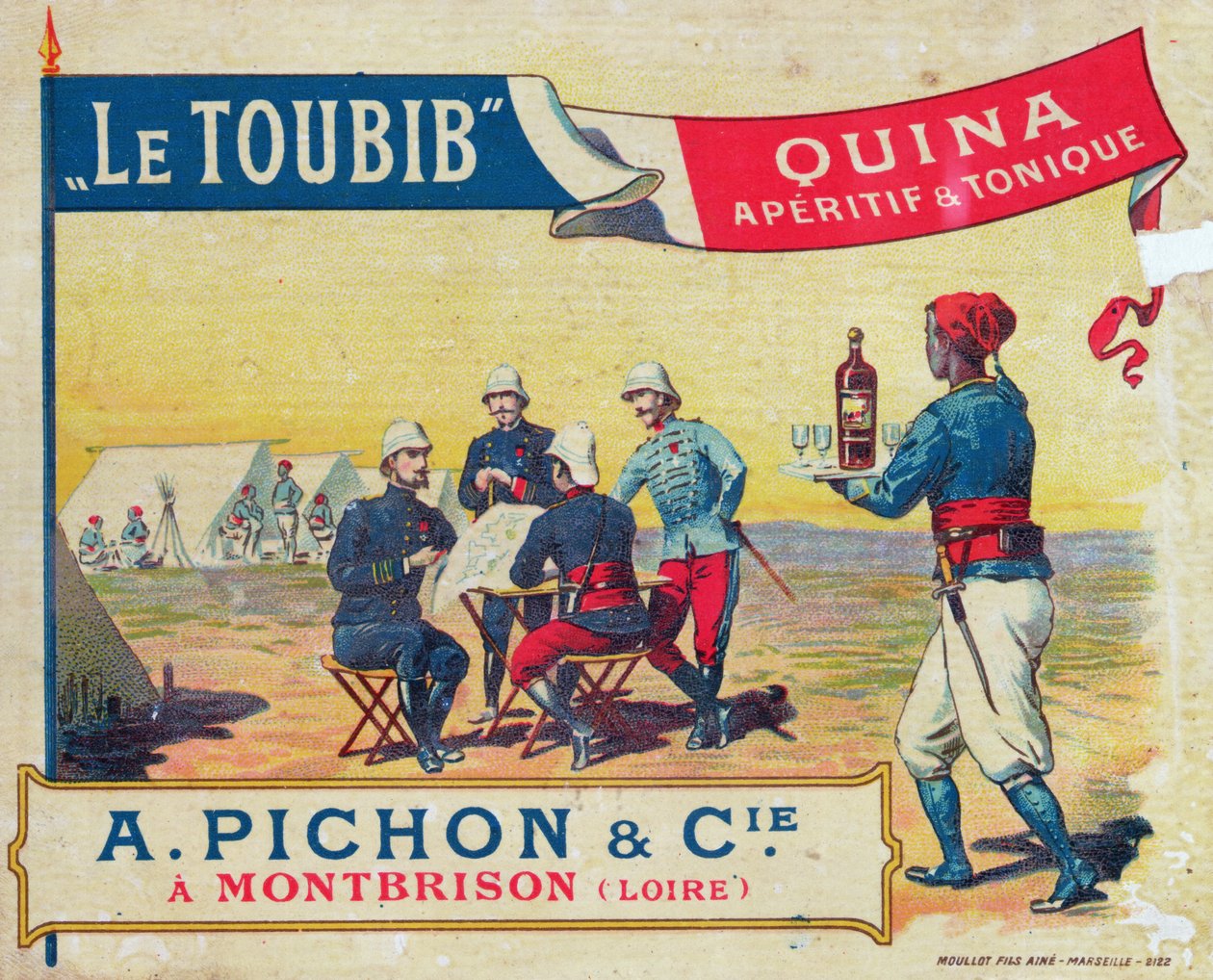A le Toubib Aperitif és Tonic Wine címkéje, 19. század vége alkotó: French School
