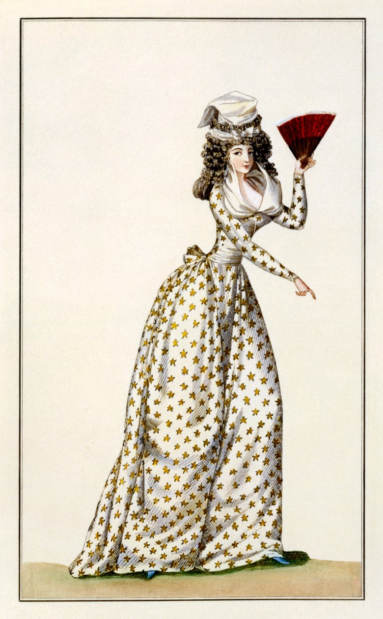Ladies Robe Etoile a Journal of Fashion and Taste-ból, 1791 alkotó: French School