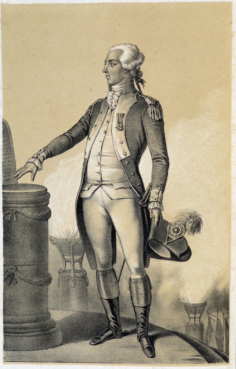 Lafayette (Lafayette) - Albert Maurin „A francia forradalom történeti galériájában” alkotó: French School
