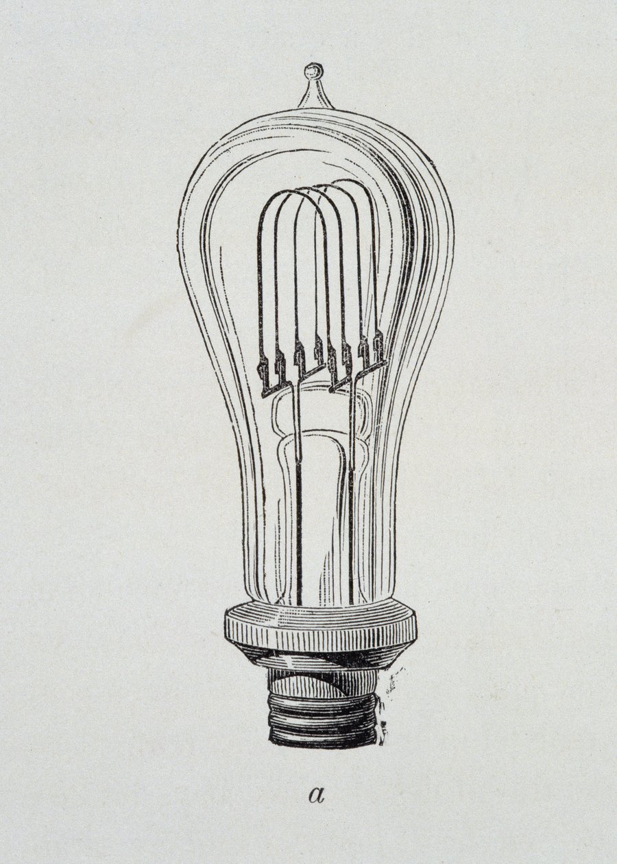 Edison lámpa – Figutree „A tudomány új hódításai” című könyvében alkotó: French School