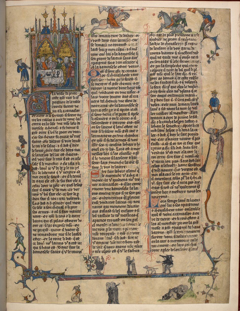 Lancelot-Grail (The Prose Vulgate Cycle), Add MS 10294/1 f.1dr alkotó: French School
