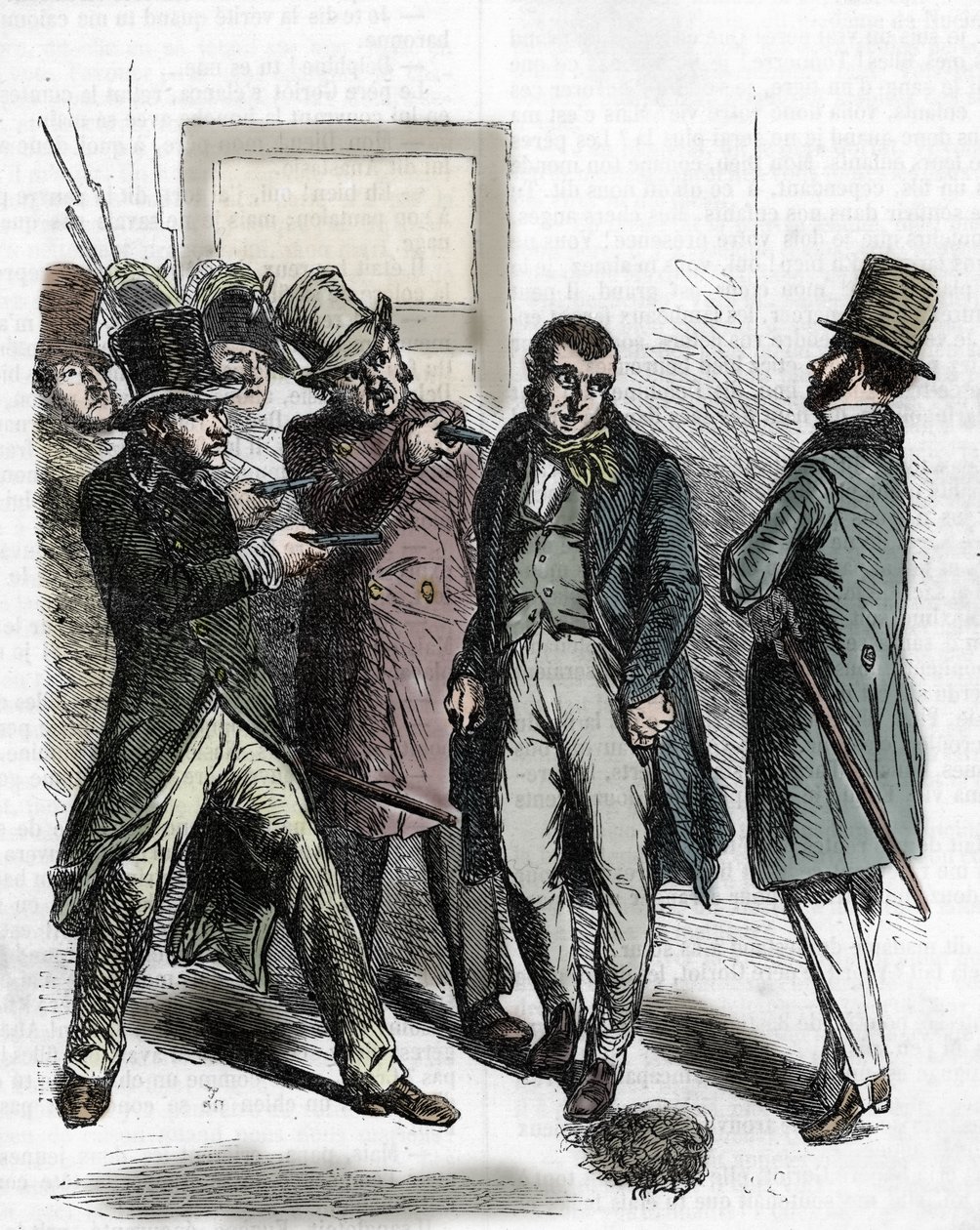 Vautrin (Jacques Collin) letartóztatása a „Le pere goriot”-ban alkotó: French School