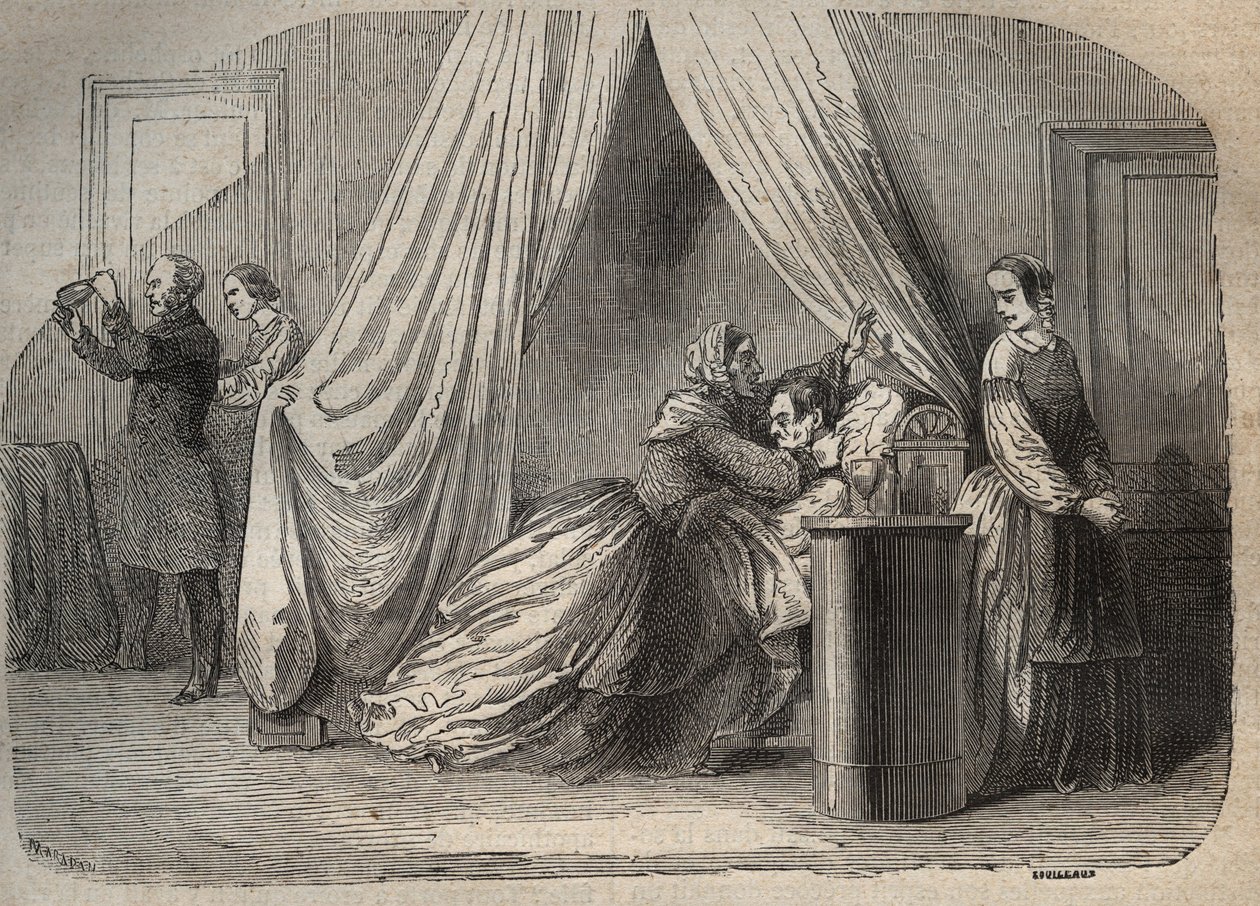 Charles Lafarge (1811-1840), Marie Fortunee Capelle férje, Marie Lafarge (Madame) (1816-1852) francia bűnöző utolsó pillanatai - Armand Fouquier (1817-18?) „Causes celebres de tous les peuple” vésése 1858 -1867 - magángyűjtemény alkotó: French School