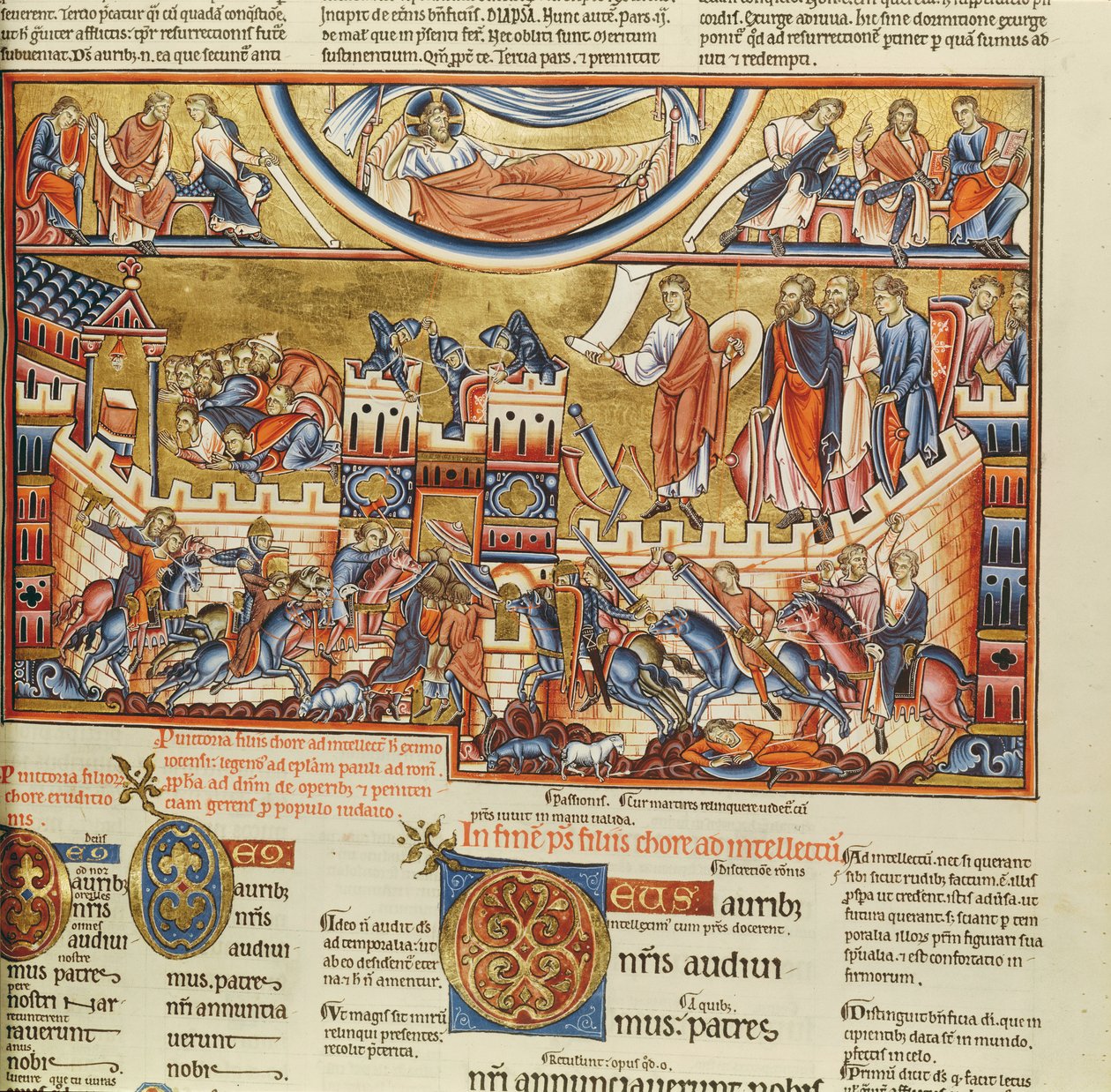 Lat 8846 f.76, ostrom egy városon, a Hebraica Romana Gallicától alkotó: French School