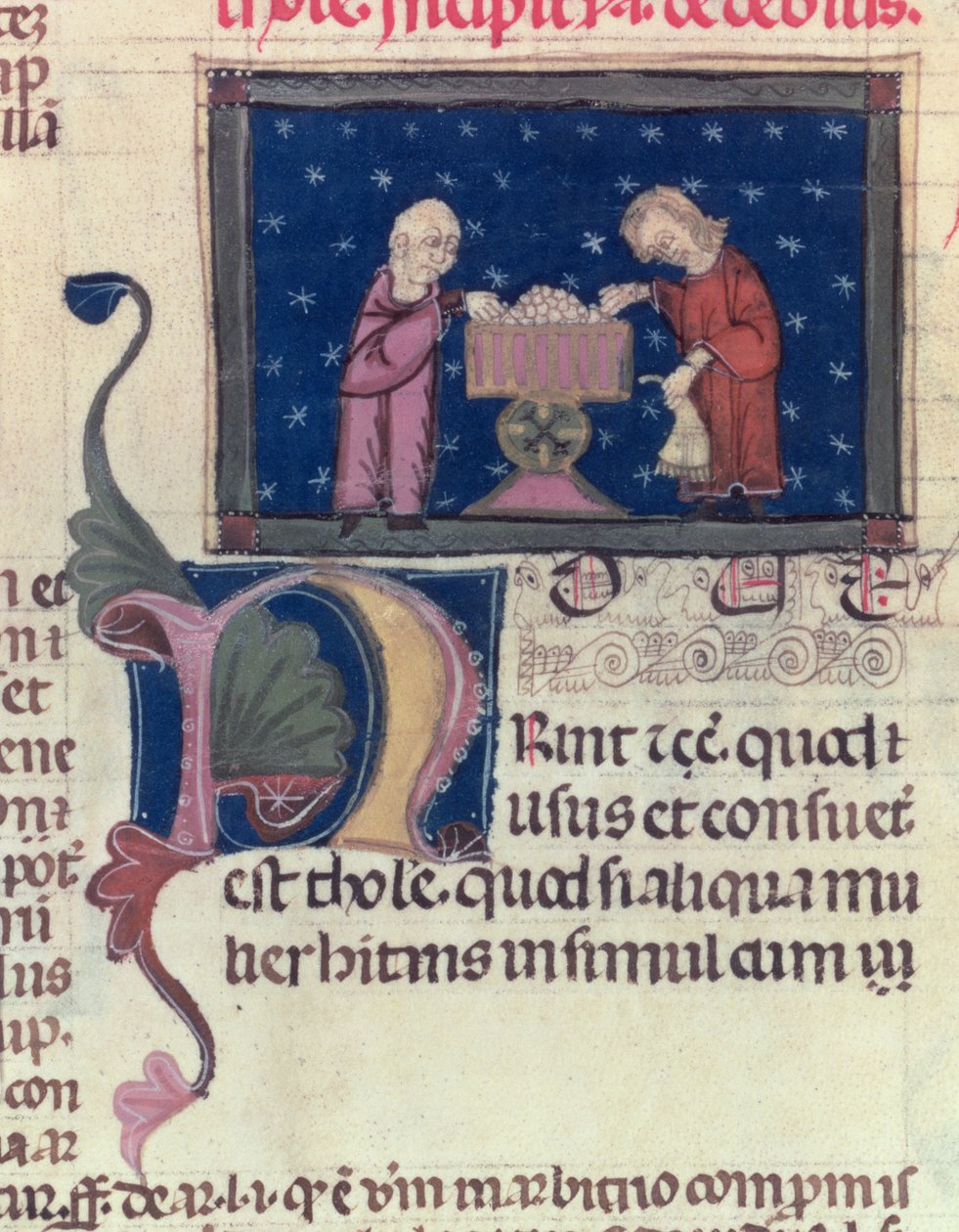 Lat 9187 fol.11v Az adós a toulouse-i vámhivatalból, 1296 alkotó: French School