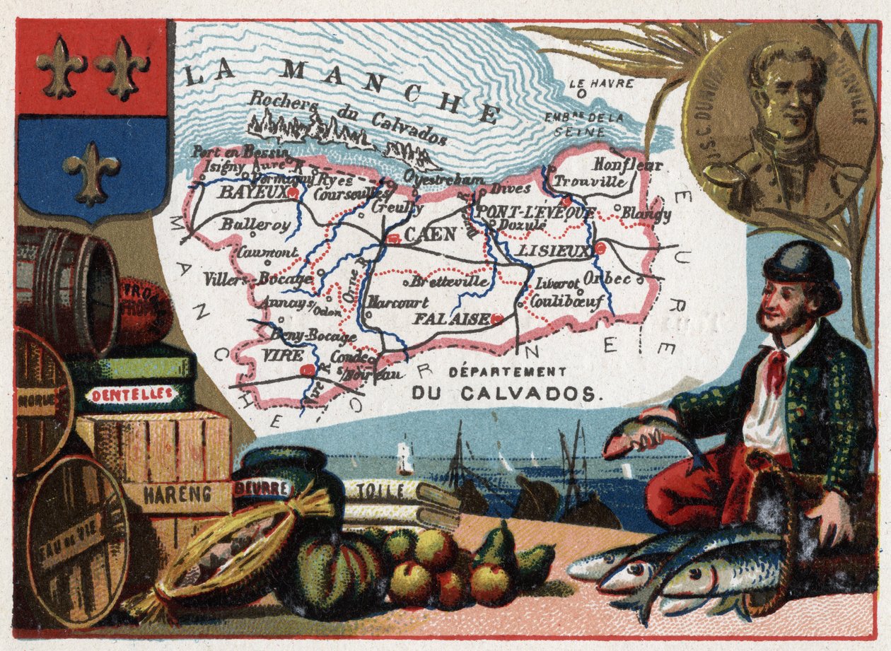 Le Calvados (14) Basse Normandia (Alsó-Normandia), Franciaország. Jules Sebastien Cesar Dumont d