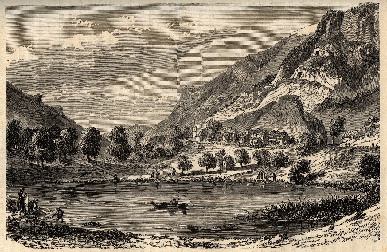 Le Lauzet-Ubaye - Le lac du Lauzet - település Délkelet-Franciaországban, Alpes-de-Haute-Provence megyében - "" PATRIE" metszet" - PECTUREQUIREQUE FRANCE LEÍRÁS 6 KÖTETÉSBEN LUCIEN HUARD TÁRSA - 19. század vége alkotó: French School