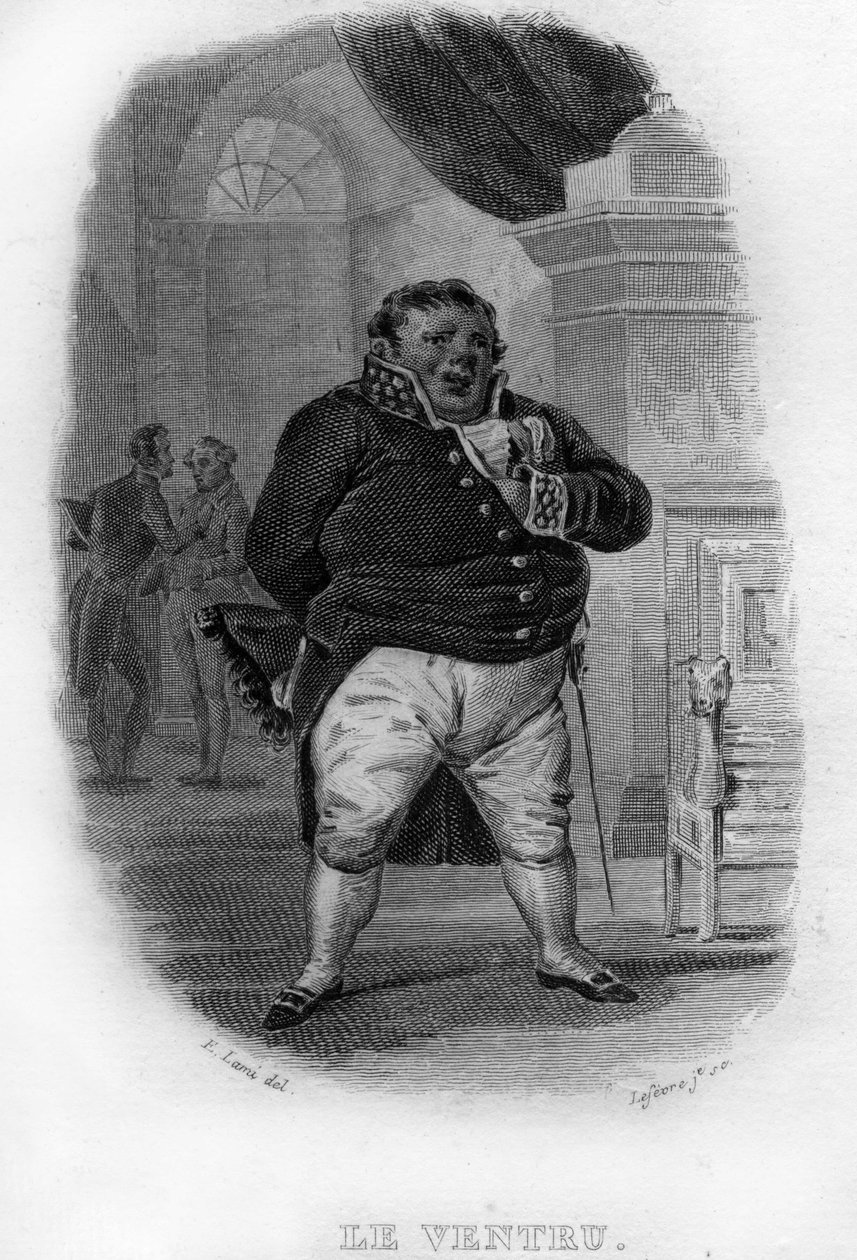 Le Ventru Chanson de Beranger Pierre Jean de Beranger (1780-1857) francia költő és dalszerző „Befejeződött munkáiban” (1834). alkotó: French School