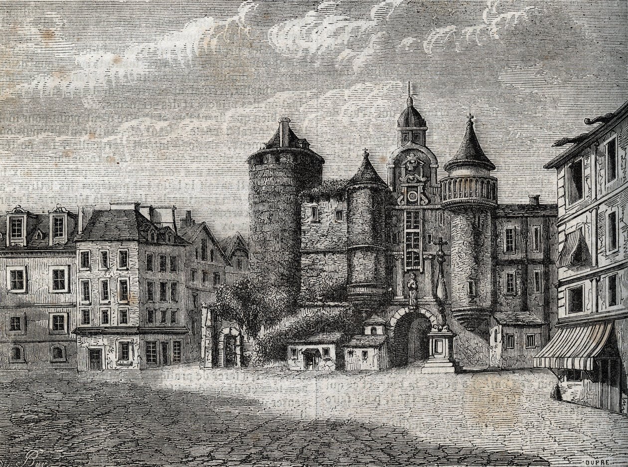 Le Vieux Paris - Le Grand Chatelet - Metszet Párizs fizikai, polgári és erkölcsi történetébe: a legrégibb történelmi időktől napjainkig" Jacques Antoine Dulaure alkotó: French School