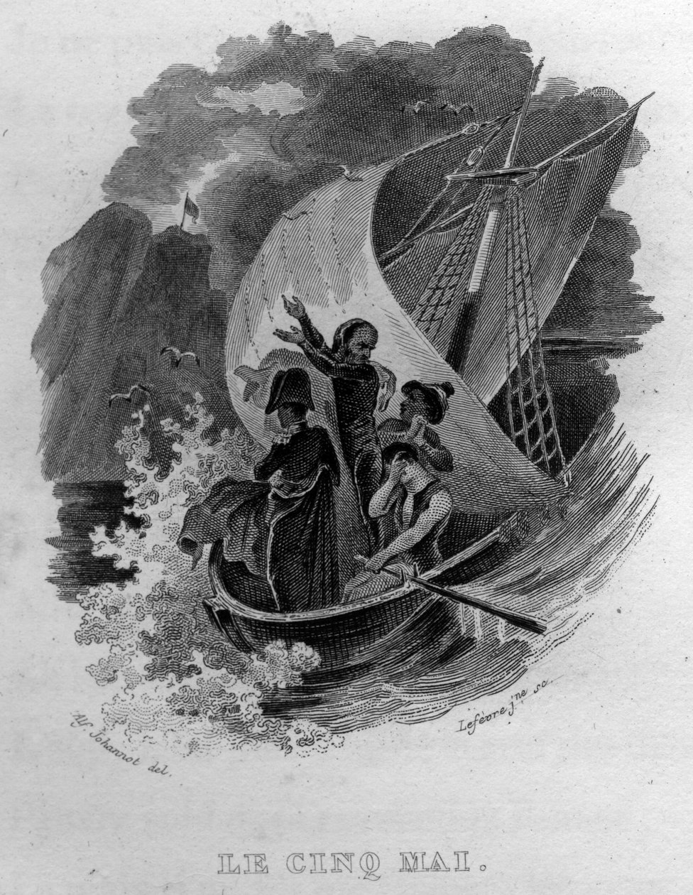 Május 5. Chanson de Beranger Pierre Jean de Beranger (1780-1857) francia költő és dalszerző „Az életmű befejeződik” című művében (1834). alkotó: French School