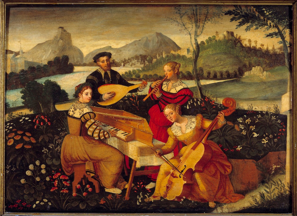 A Francia Iskola festménye című countrykoncert. 16. századi Bourges, Berry Múzeum alkotó: French School