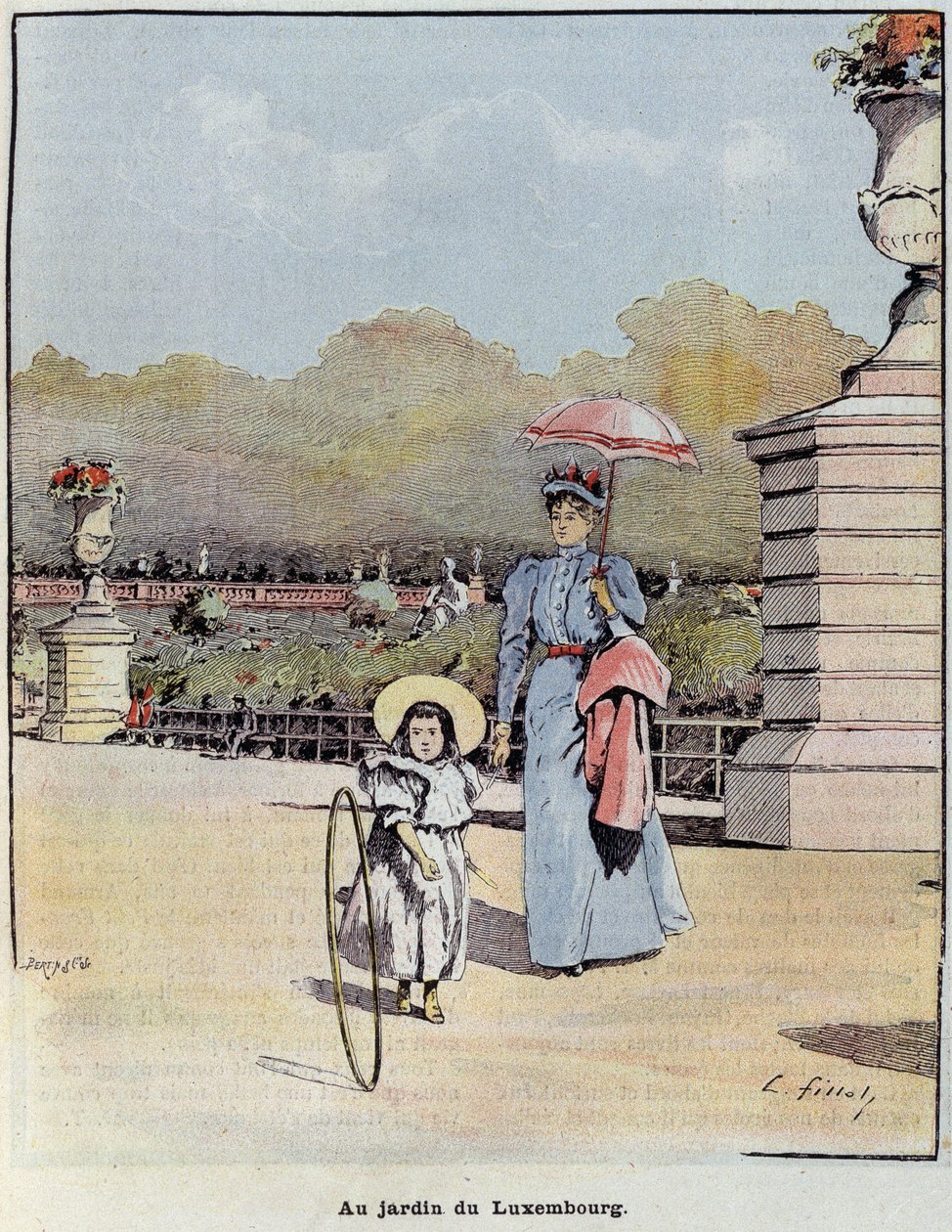 Le jardin du Luxembourg - az 1900. 07. 21-i „A kis francia illusztrált” c. alkotó: French School