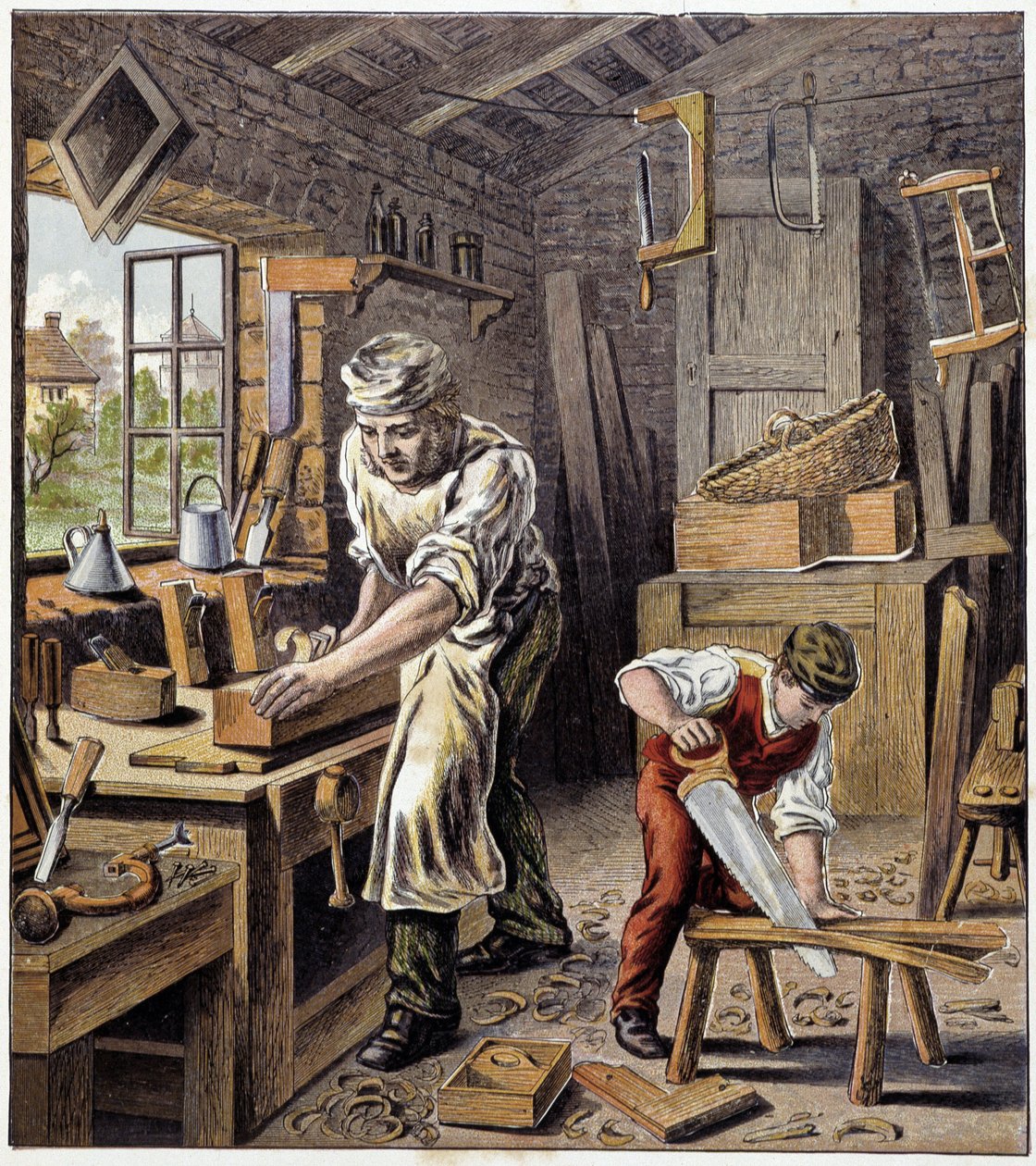 A fûzõ – a „Kisgyerekmagazinban”, szerk. Hachette, nd. 1900 körül alkotó: French School