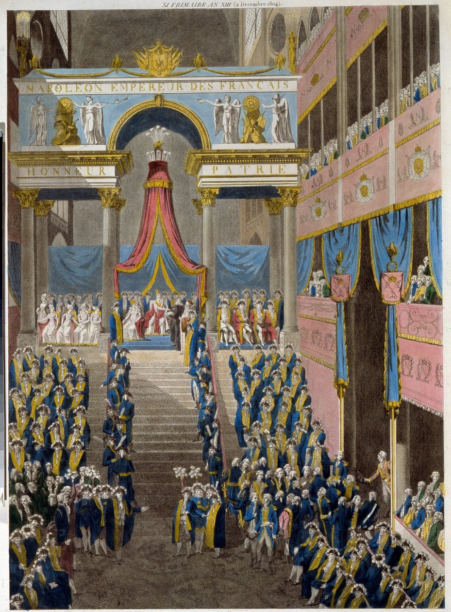 Napóleon megkoronázása (1769-1821), 1804. december 2. (The Coronation of Napoleon on December 2.) alkotó: French School