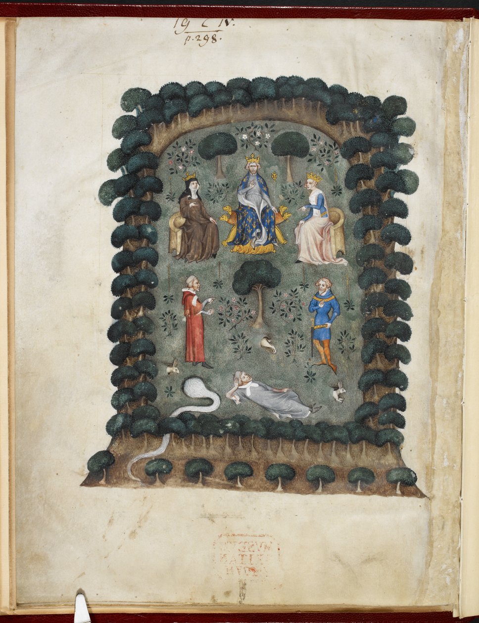 Le songe du vergier, Évrart de Trémaugon, Royal MS 19 C IV, f.1v alkotó: French School