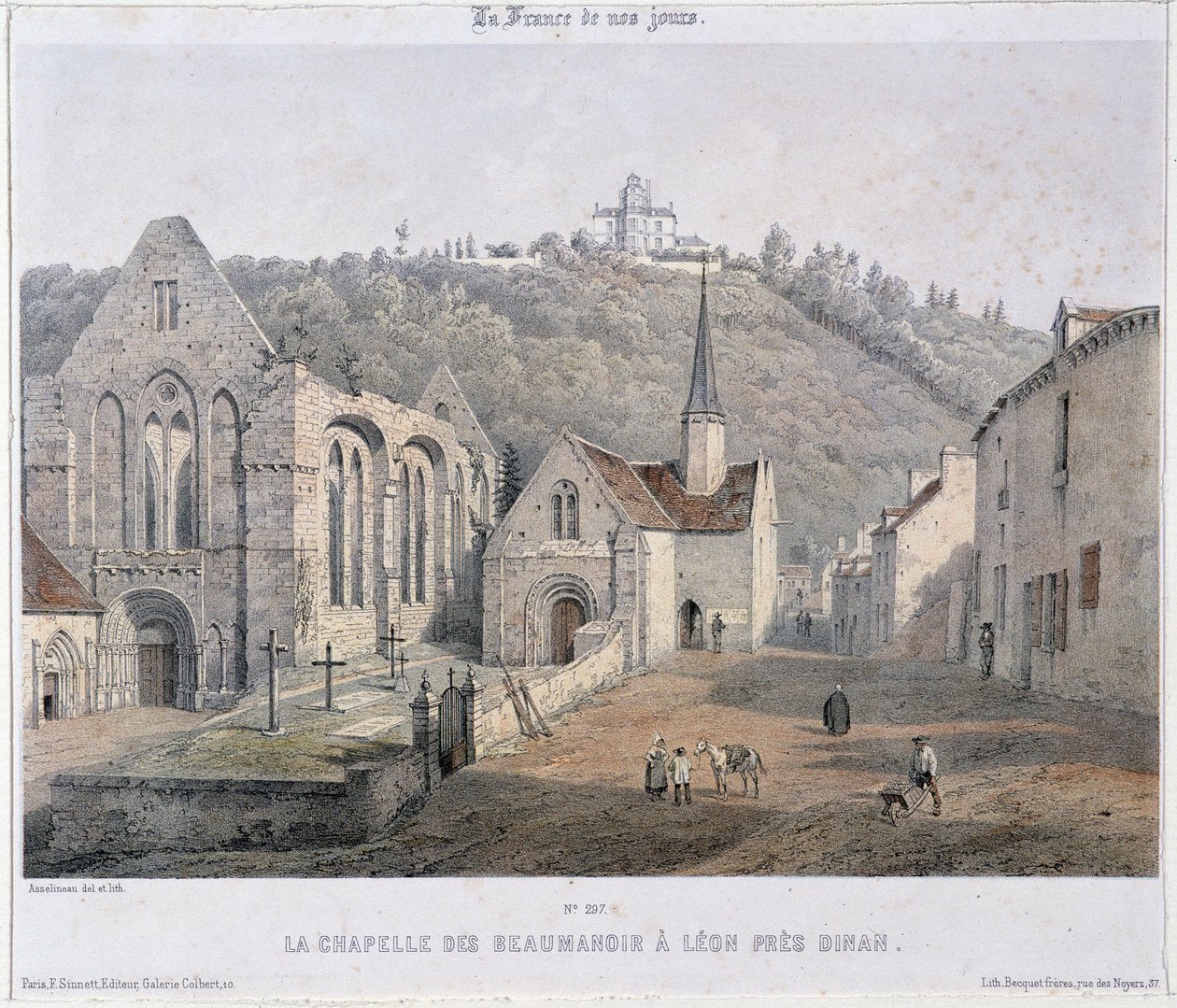 Lehon apátság és Beaumanoir kápolna Dinan közelében alkotó: French School
