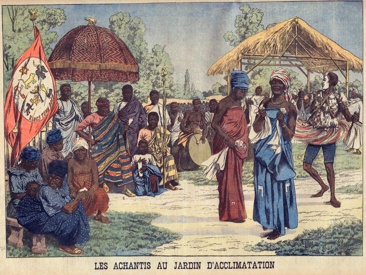 A ghánai Ashanti (Achanti vagy Asante) a párizsi Jardin d