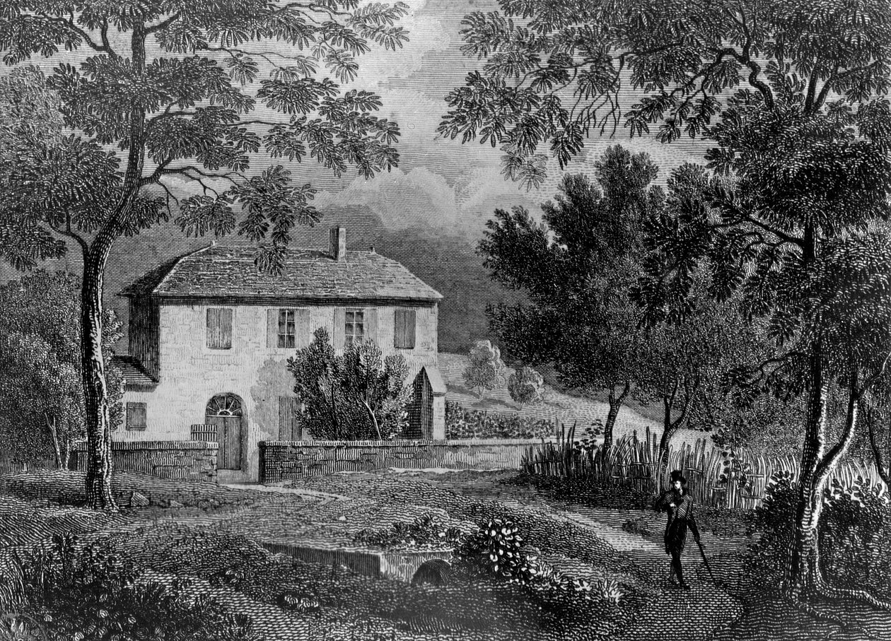 Les Charmettes House of Madame de Warens (1699-1762) Chambery közelében, ahol Rousseau (1712-78) tartózkodott alkotó: French School