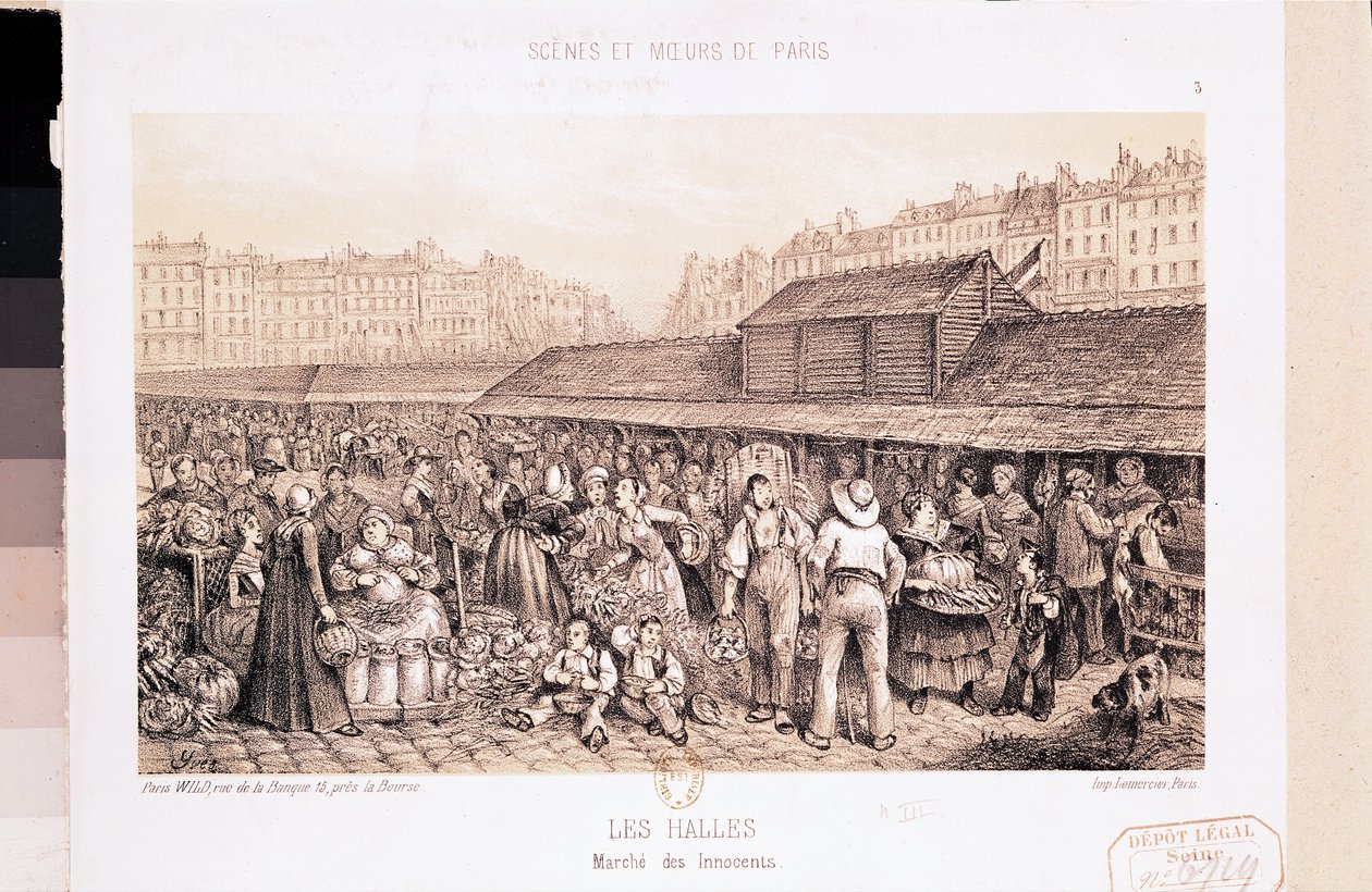 Les Halles, 1855 alkotó: French School