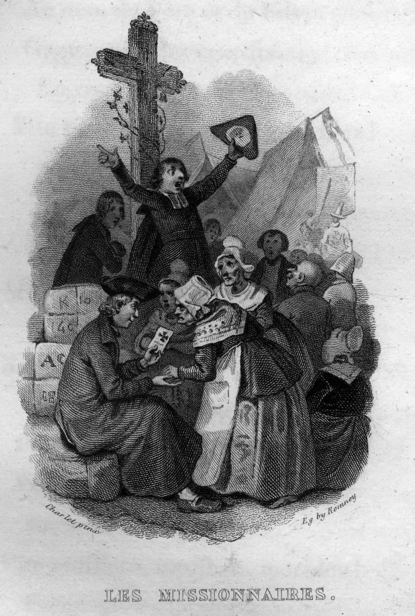 Les Missionnaires Chanson de Beranger Pierre Jean de Beranger (1780-1857), francia költő és dalszerző „Az életmű befejeződik” című művében (1834). alkotó: French School