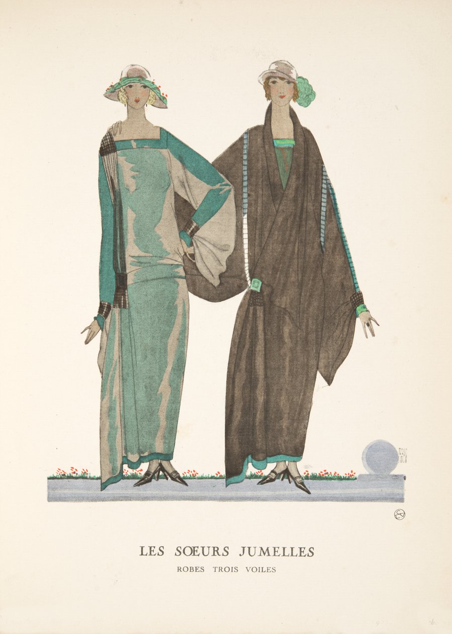 Les Soeurs Jumelles, divatlapok gyűjteményéből alkotó: French School