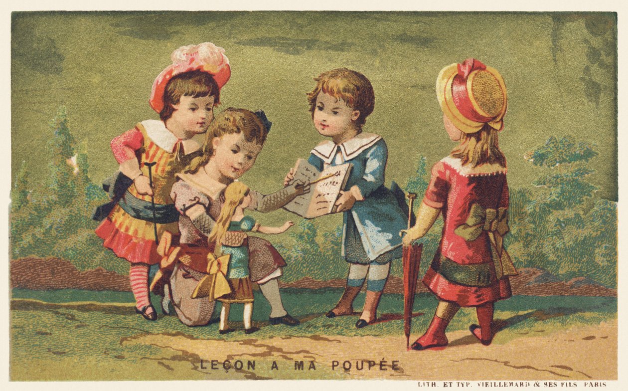 Lecke a babámnak, 19. század vége (kromo) alkotó: French School