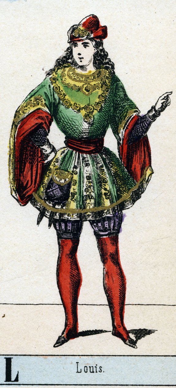 L betű, mint Louis. A Színházi Múzeum tisztje. Epinal képalkotása, 1830 körül. Mérete: 37,7x47,5 cm. Fametszet, stencilezett, aranyozással. Magángyűjtemény. alkotó: French School