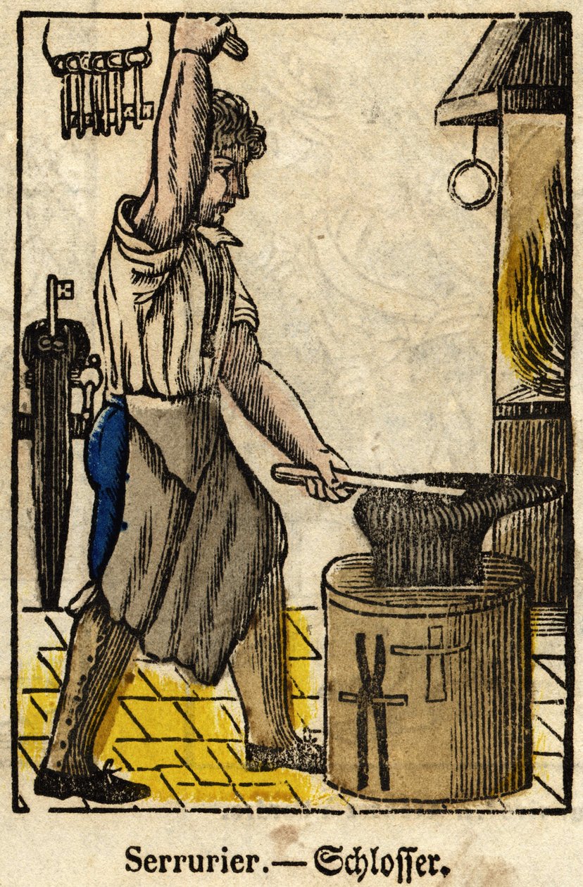 Lakatos; Szakmák sorozata, a XIX. századi Epinal képe. alkotó: French School