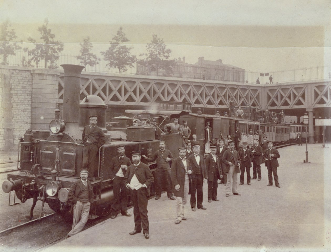 CAIL mozdony, 1866-67 körül, Pont de Courcelles-ben, Párizsban, 1867 körül alkotó: French School