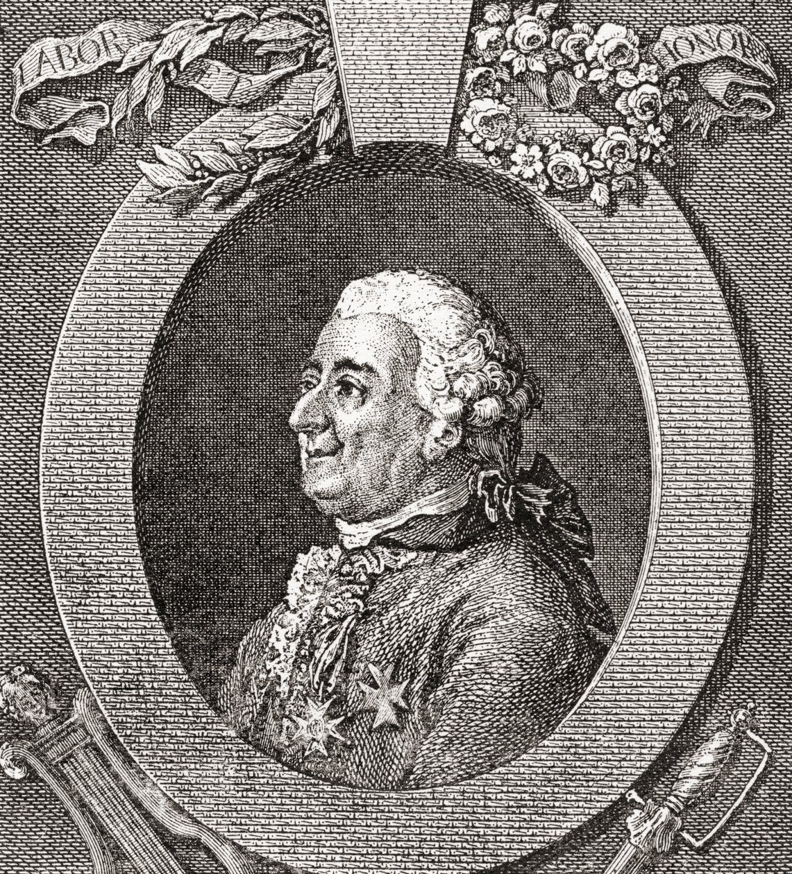 Louis-Élisabeth de la Vergne, comte de Tressan, 1705-1783. Francia katona, orvos, tudós, középkori író és író. Az 1908-ban megjelent Les Heures Libresből. alkotó: French School