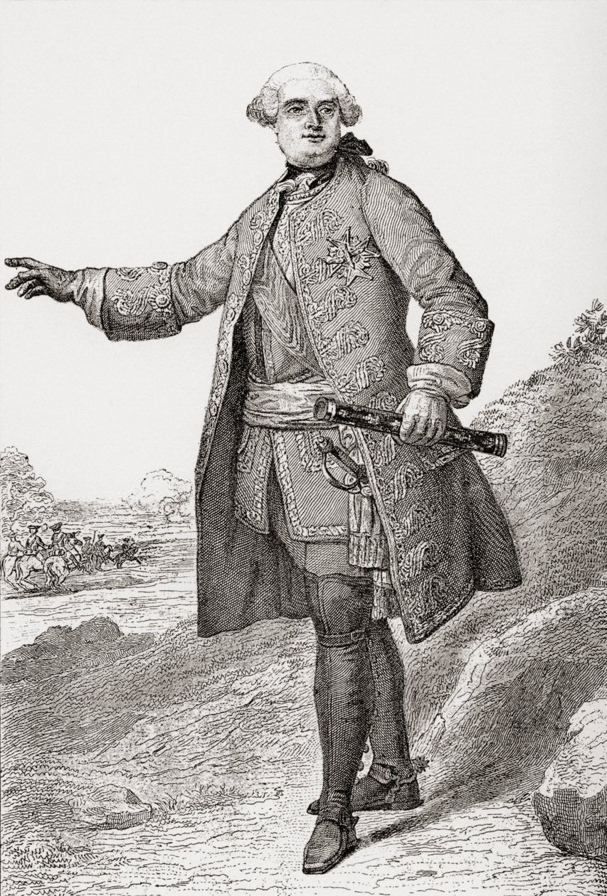 Louis Charles César Le Tellier Estrées hercegeként ismert, 1695 1771. Francia katonai parancsnok és Franciaország marsallja. Az 1908-ban megjelent Les Heures Libresből. alkotó: French School