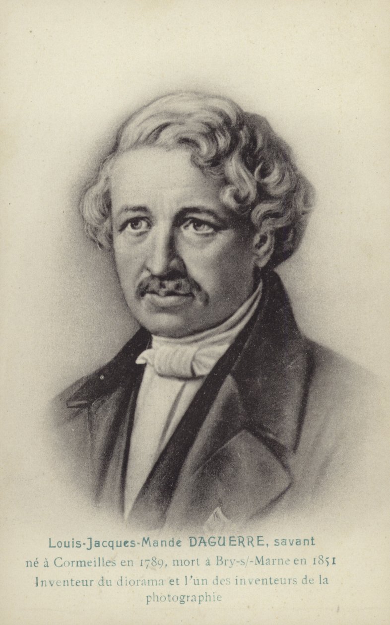 Louis Daguerre (1787-1851), francia fotográfiai úttörő (litho) alkotó: French School