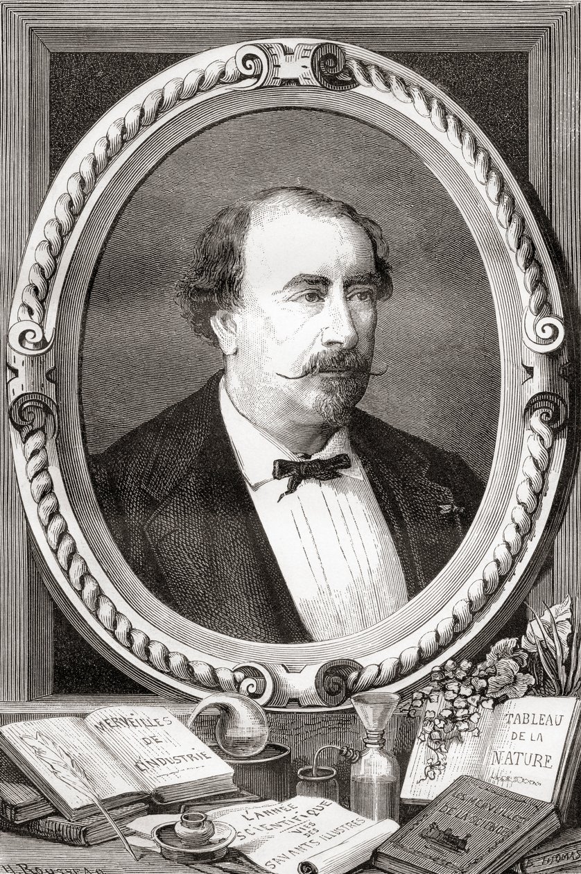 Louis Figuier francia tudós és író, a Les Merveilles de la Science, pub.1870 alkotó: French School