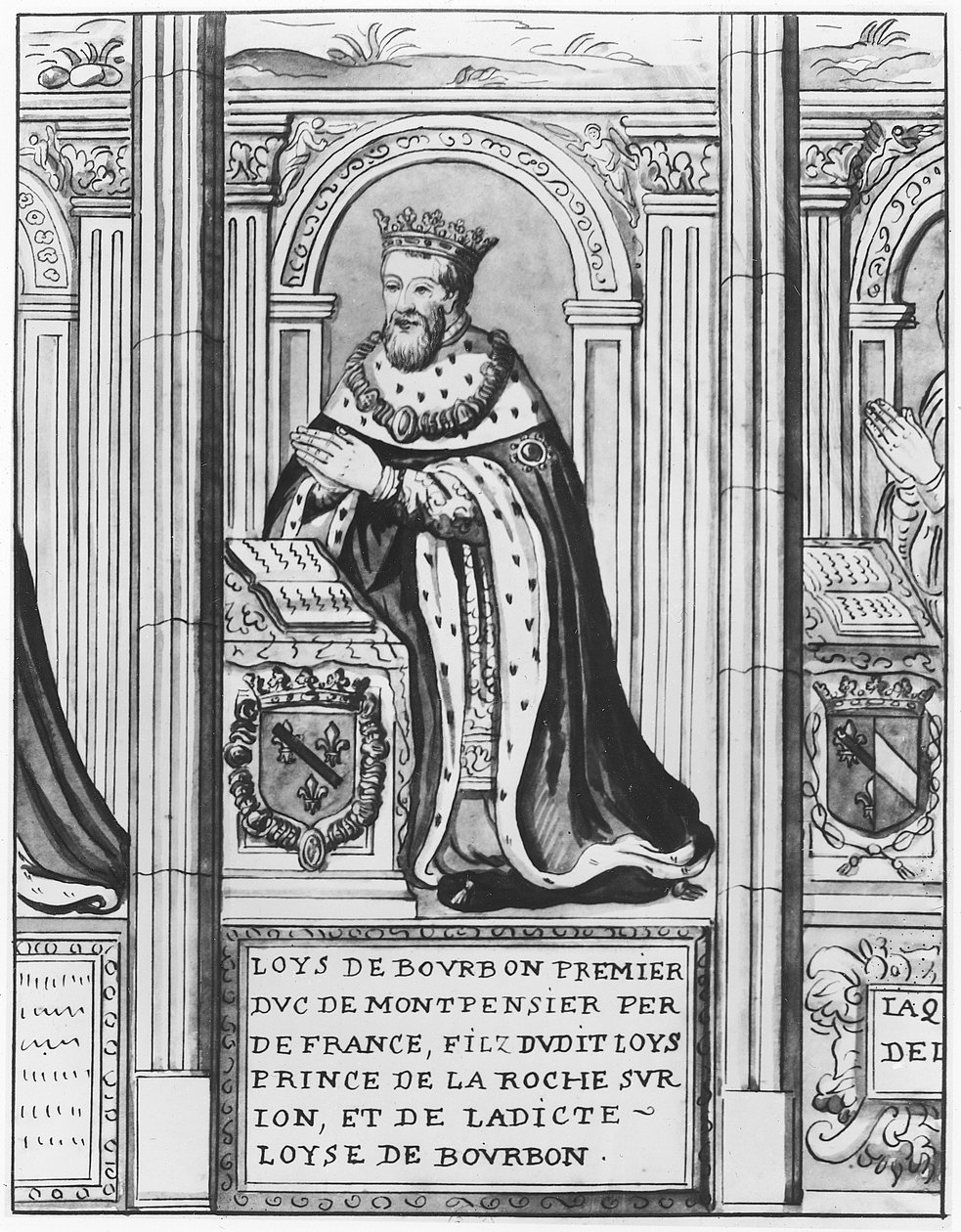 II. Lajos Bourbon, Montpensier hercege (litho) alkotó: French School
