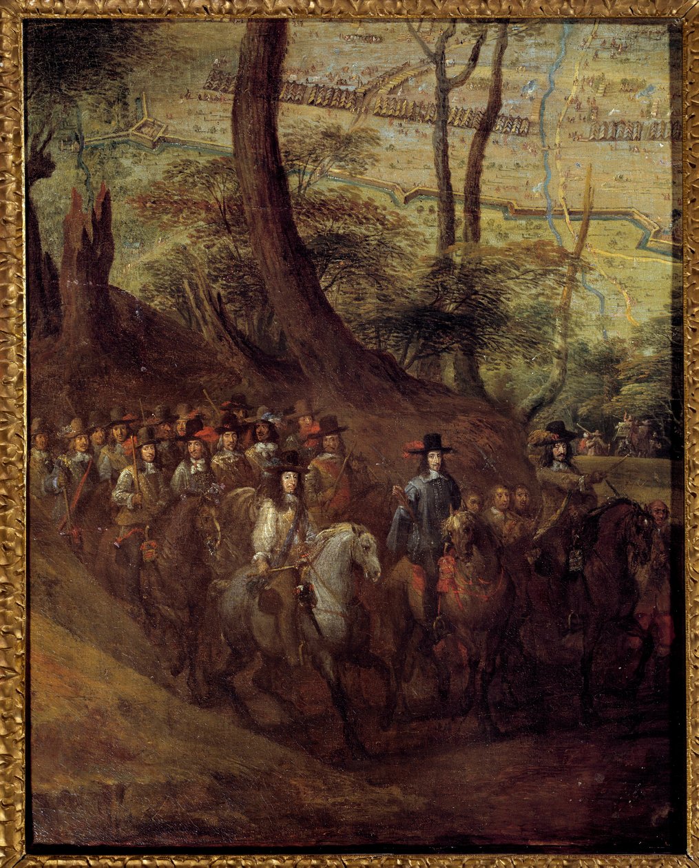 II. Bourbon Lajos, Conde hercege (Bourbon-Conde) (Grand Conde) (1621-1686) vagy Enghien hercege, egy várost ostromló A 17. századi francia iskola festménye. Nap 0,73x0,58 m alkotó: French School