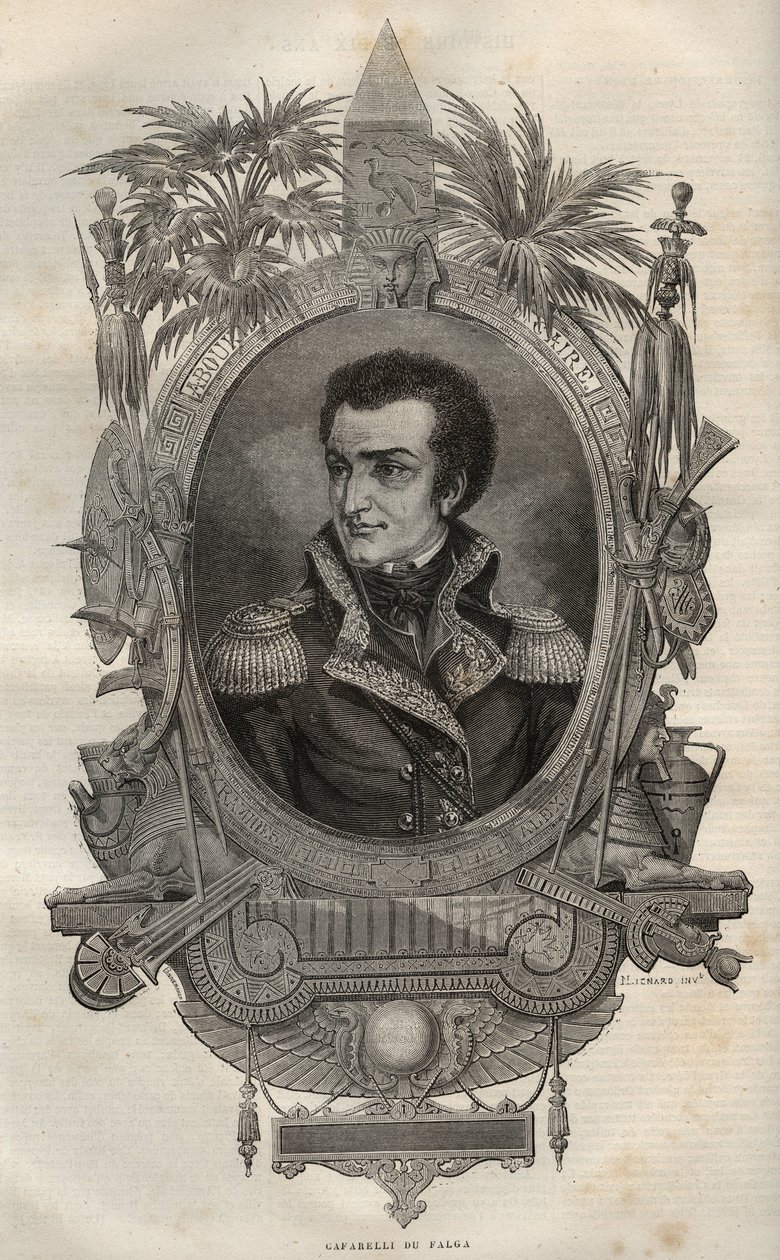 Louis Marie Maximilien de Caffarelli du Falga (1756-1799) francia tábornok a francia forradalom idején - - Maurice La Charest metszet az új nemzeti enciklopédiába - 1870 - alkotó: French School