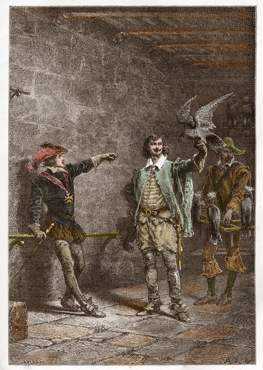 XIII. Lajos (1601-1643), az igaznak nevezett, tizenhat éves, és kedvence Charles d