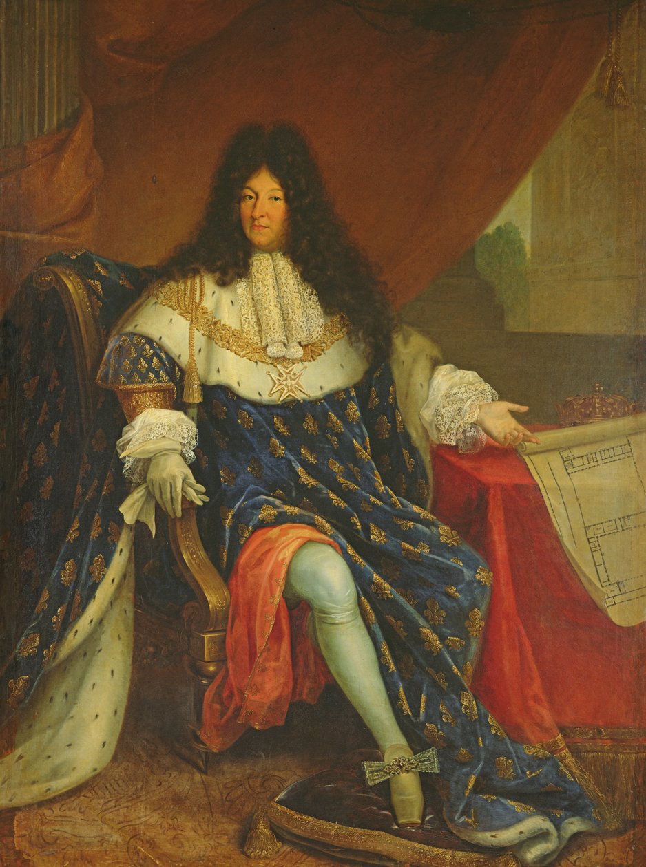 XIV. Lajos (1638-1715) a Maison Royale de Saint-Cyr tervével alkotó: French School