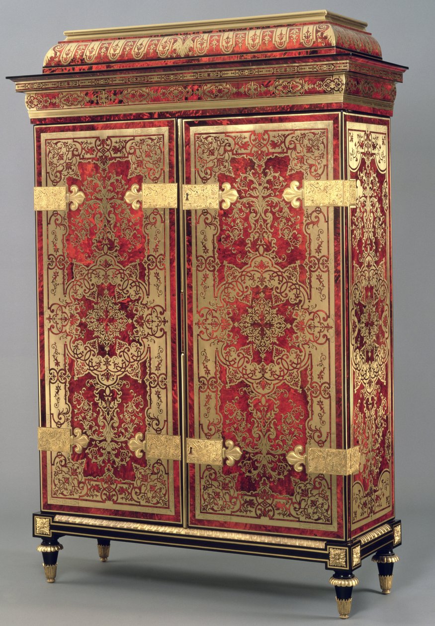 Louis XIV Armoire, 1710 körül (vörös teknősbékahéj sárgaréz berakással) alkotó: French School