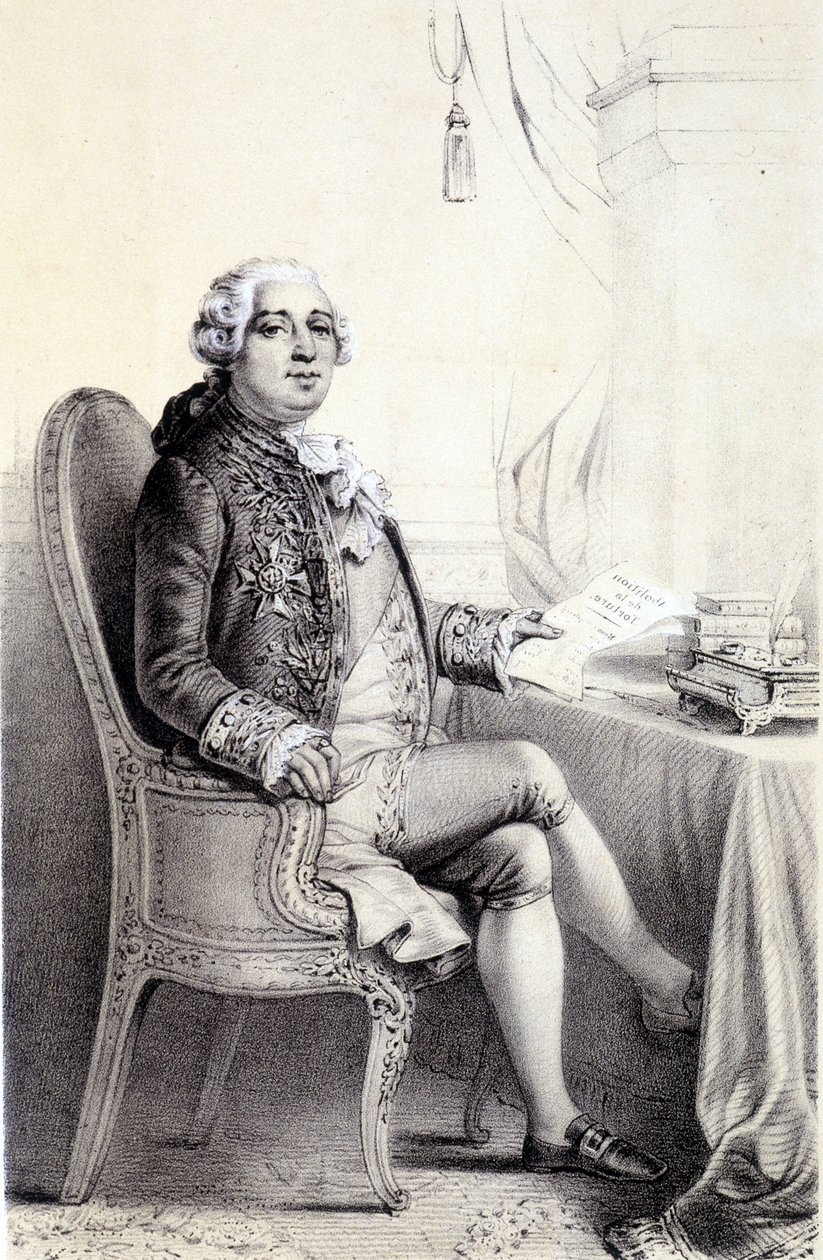 Lajos XVI. Albert Maurin „A francia forradalom történeti galériájában”. alkotó: French School