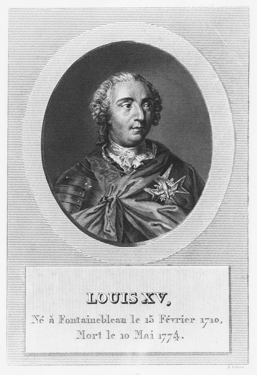 XV. Lajos, Franciaország és Navarra királya (metszet) alkotó: French School