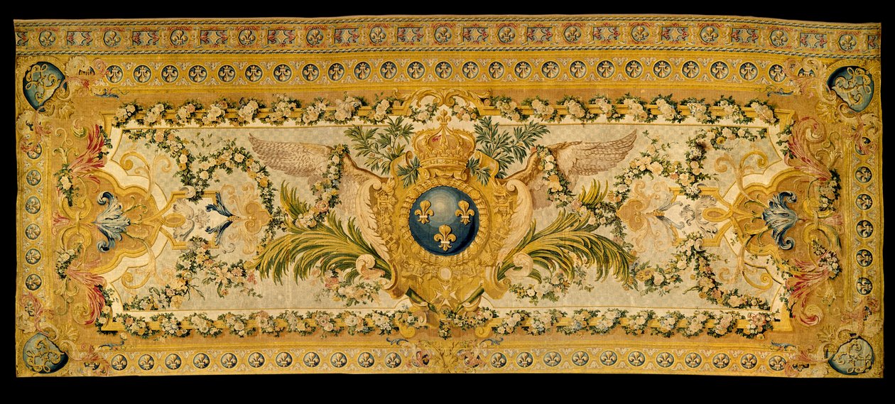 XV. Lajos-bútorok: a versailles-i királyi kápolna tribünjének szőnyege. A Chaillot-i manufaktúra készítette. 1759 Versailles, a kastély múzeuma. alkotó: French School