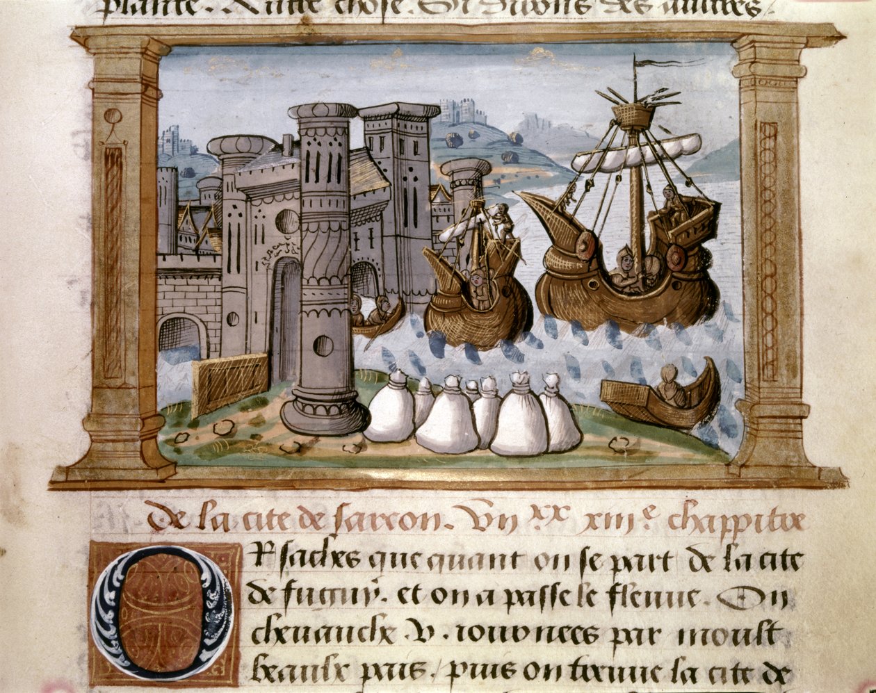 MARCO POLO: Illusztráció a "Marco Polo könyve" című könyvhöz. alkotó: French School