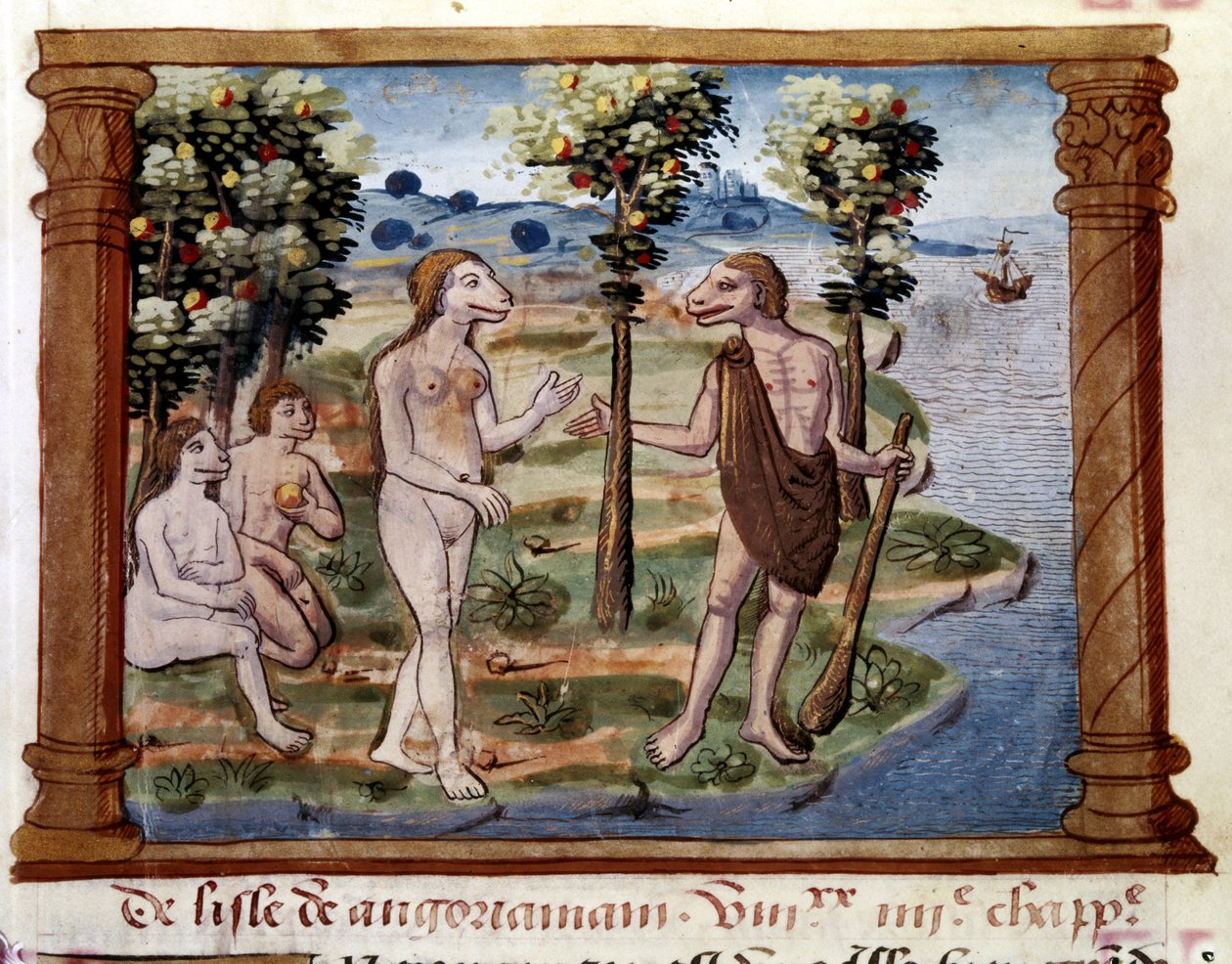 MARCO POLO: Illusztráció a "Marco Polo könyve" ábrázolása szörnyűséges cr... alkotó: French School