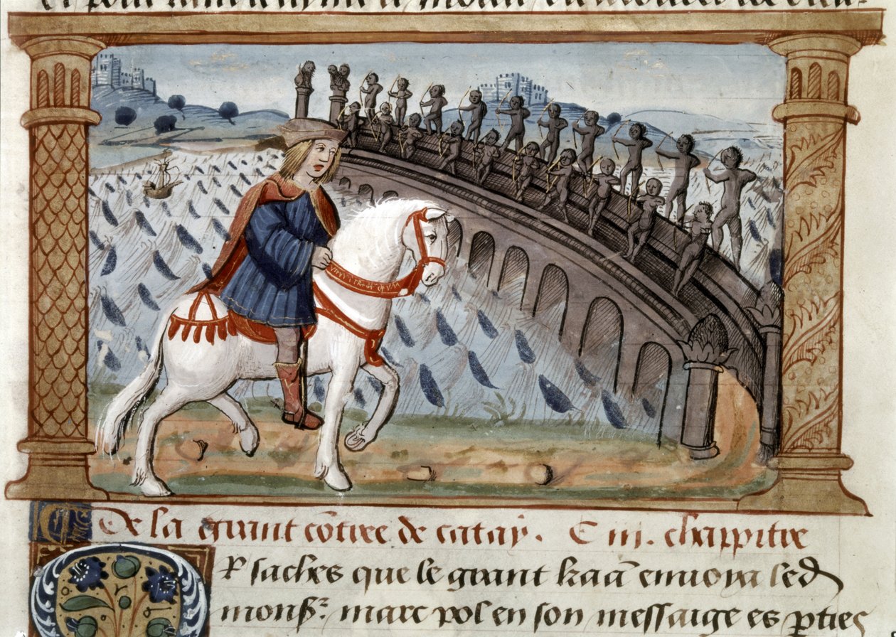 MARCO POLO: Illusztráció a "Marco Polo könyvéhez" A velencei felfedező Marco Po... alkotó: French School