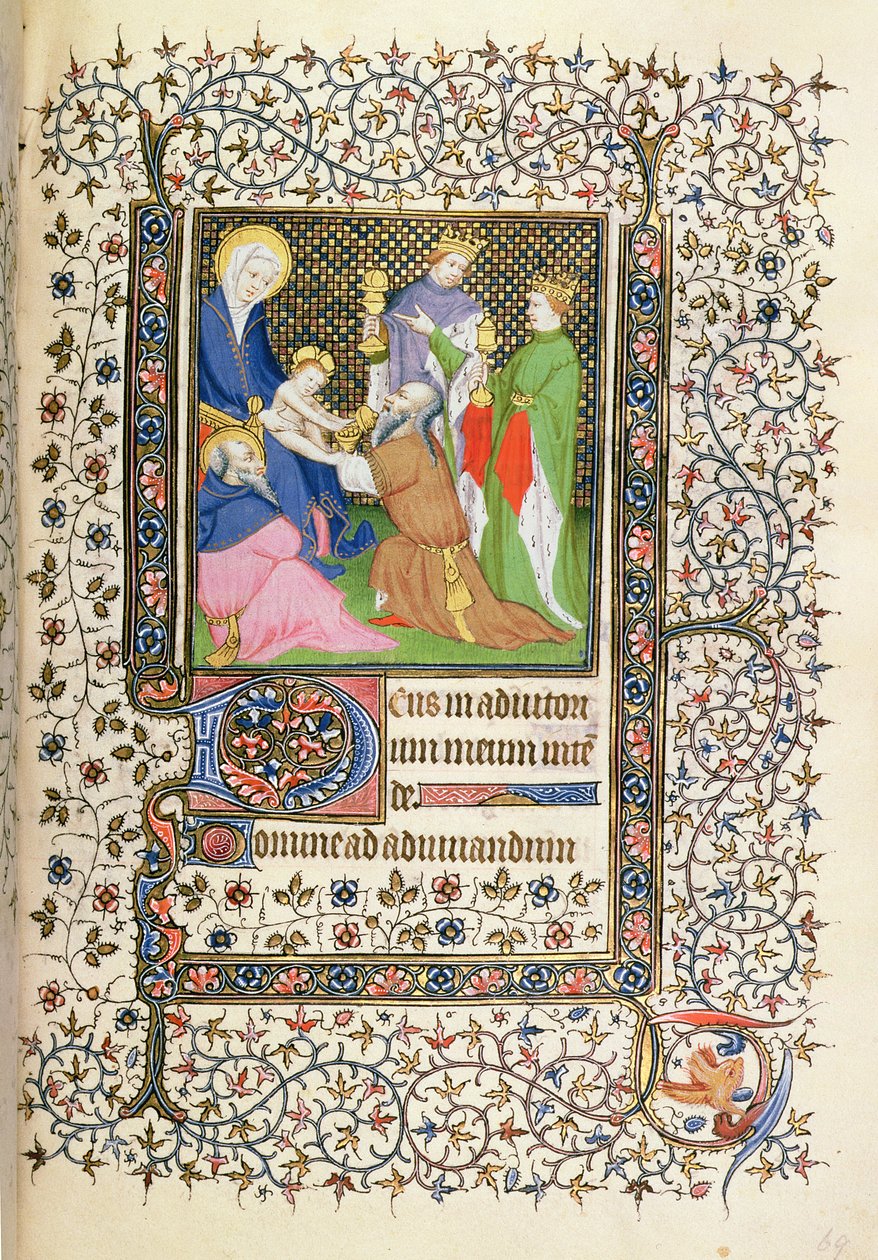 MS.McClean.80.f69r A mágusok imádása, francia Horae alkotó: French School